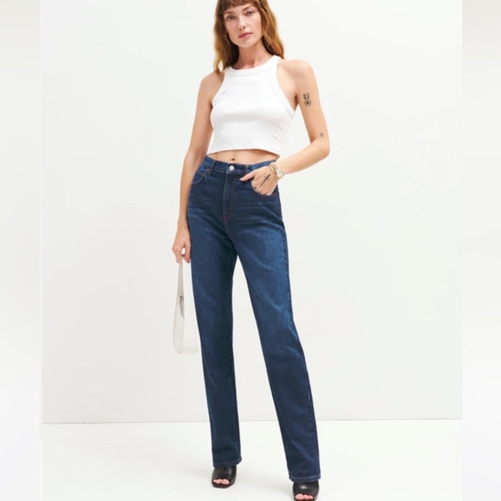 Elan Ultra High Rise Straight Leg Jeans